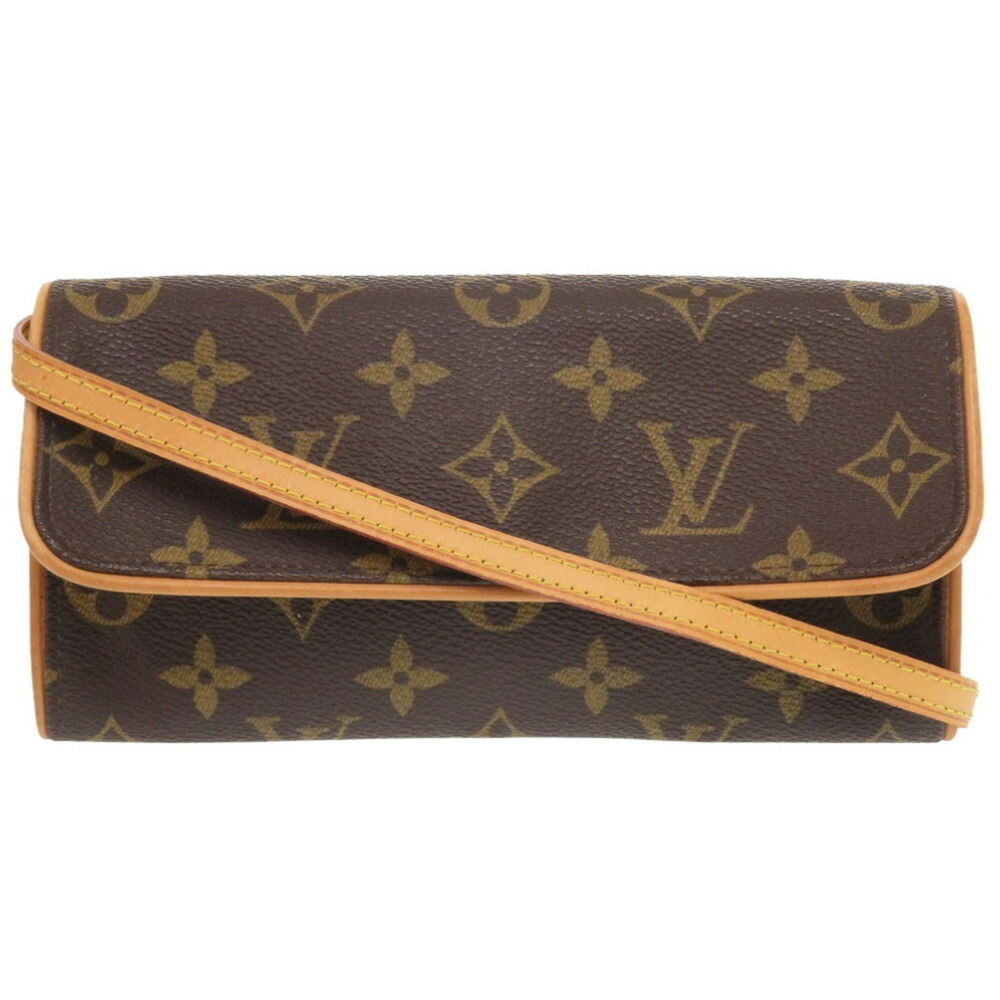 LOUIS VUITTON Authentic Brown Monogram Pochette Shoulder Bag